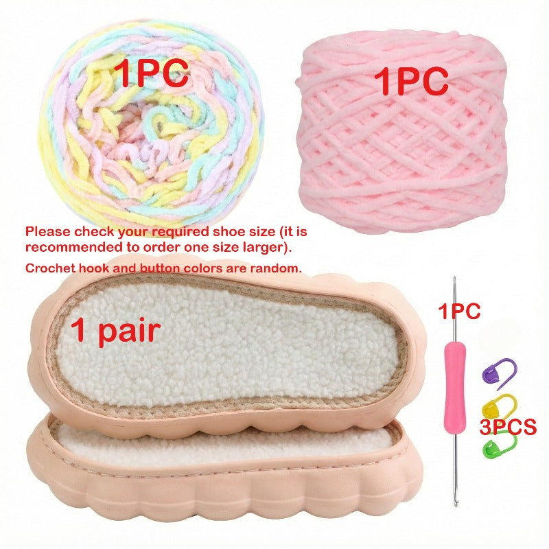 Make Your Own "Cotton Candy" Cloud Slippers 🍬 Pink & Pastel DIY Crochet Kit - Super Easy & Cozy
