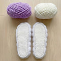 DIY Crochet Slipper Kit for Beginners - Chunky Yarn Cloud Slippers with Rubber Soles & Video
